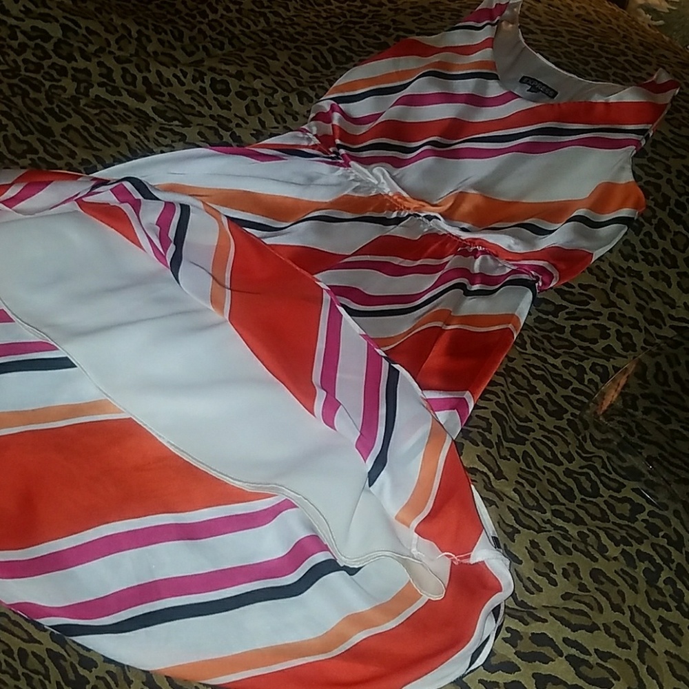 Express silky striped high-low tank dress - Picture 9 of 9